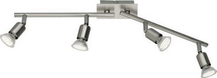 Trio Lighting Spot LED 4xGU10 3W Μεταλλικό NIMES Nickel Mat