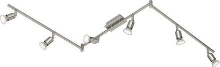 Trio Lighting Spot LED 6xGU10 3W Μεταλλικό NIMES Nickel Mat