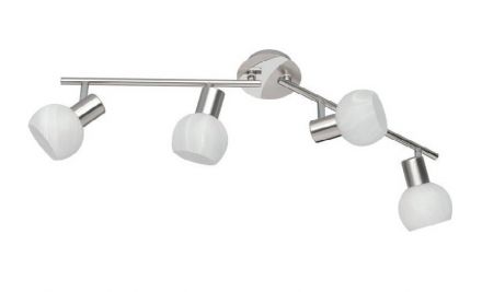 Trio Lighting Spot Οροφής LED 4xE14 Μεταλλικό ANTIBES Nickel Mat