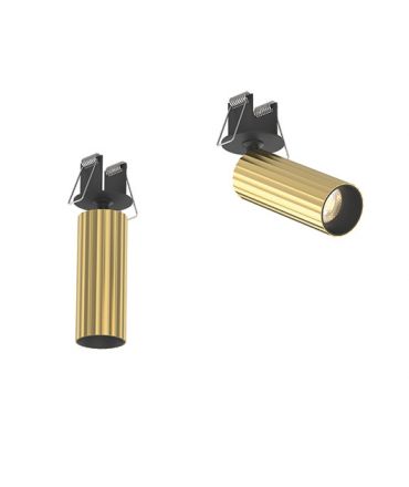 Zambelis Lights Χωνευτό LED Σποτ Οροφής 7W Αλουμίνιο Brushed Brass