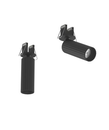 Zambelis Lights Χωνευτό LED Σποτ Οροφής 7W Αλουμίνιο Μαύρο Ματ