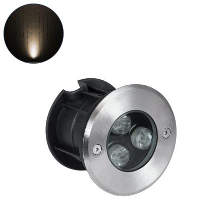 UNDERGROUND-FANI Χωνευτό Φωτιστικό Σποτ Δαπέδου LED 12W 1080lm 60° 24V - IP68 - 2700K - Ανοξείδωτο Ατσάλι