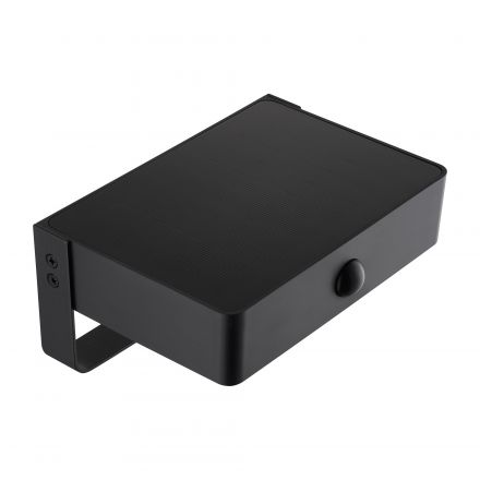 Επίτοιχο Φωτιστικό LED 4W Saulio Solar-USB Αλουμίνιο Μαύρο IP44