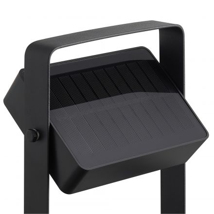 Φωτιστικό Κήπου LED 4W Saulio Solar-USB Αλουμίνιο Μαύρο IP44