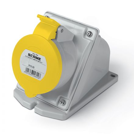 Επίτοιχη Πρίζα 2P+E 32A 4h 100-130V 50/60Hz IP 44