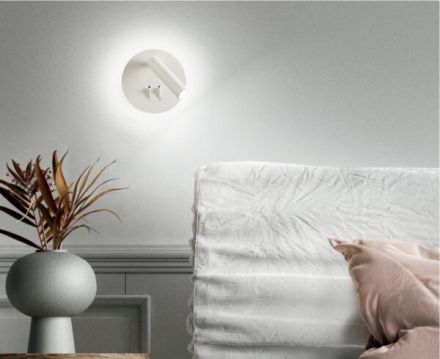Στρογγυλή Απλίκα Spot LED 6W+3W Sella Λευκή