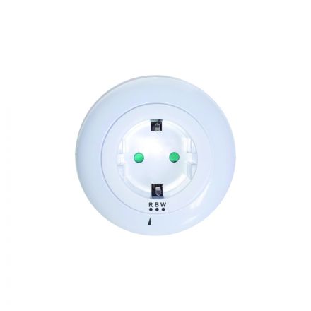 ACA LED Λαμπάκι Νυκτός 0,5W Με ΠΡΙΖΑ ΣΟΥΚΟ,ΑΙΣΘΗΤΗΡΑ,Λευκό/Μπλε/ΚΟΚΚΙΝΟ ΦΩΣ,Λευκό Πλαστικό 230V IP20