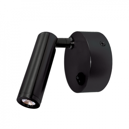 ACA Επίτοιχο Φωτιστικό LED 3W Κινητό Ματ Μαύρο 50° 210Lm 4000Κ 230V INYOKA2