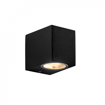 ACA Επίτοιχη Απλίκα LED GU10 Max 3W  Πλαστικό 230V AC Μαύρο IP65