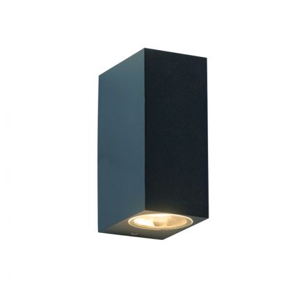 ACA Επίτοιχο Σποτ Τετράγωνο max 2x3W LED GU10 IP65