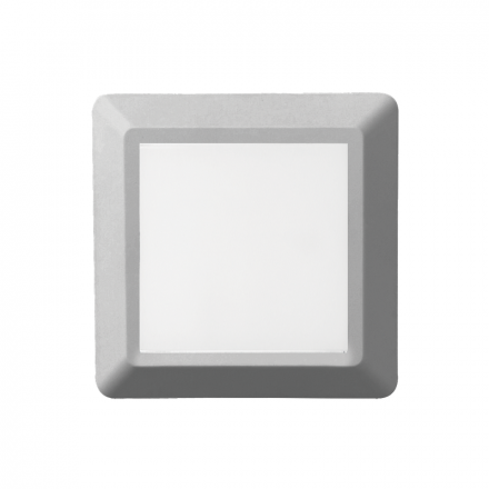 ACA Επίτοιχο Φωτιστικό LED Τετράγωνο Γκρι 230V AC IP65 4W 3000K 270Lm