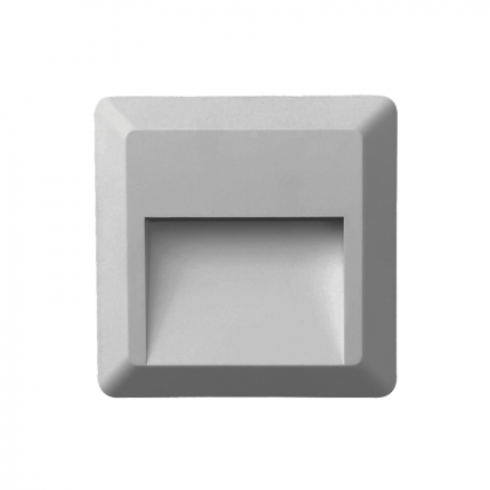 ACA Επίτοιχο Φωτιστικό LED Τετράγωνο Γκρι 230V AC IP65 2W 3000K 100Lm