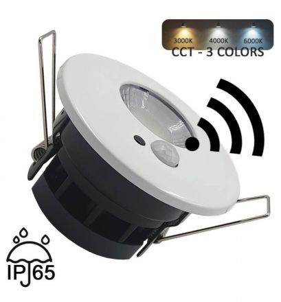 Spot Οροφής LED Χωνευτό 7W PIR Motion Sensor και Fire Rated CCT IP 65