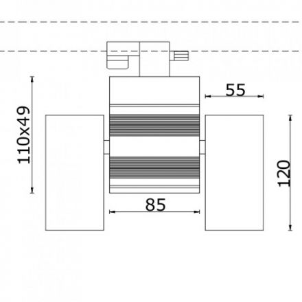 Spot Ράγας LED 2x12W MIRANDA-55-2 Μαύρο
