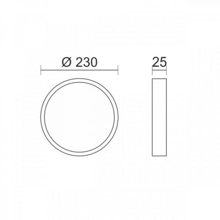 Πλαφονιέρα Οροφής LED 24W 2400LM 3CCT Φ23 - Ξύλο