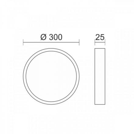 Πλαφονιέρα Οροφής LED 30W 3CCT Φ30 - Μαύρο