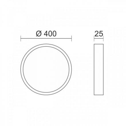 Πλαφονιέρα Οροφής LED 40W 3CCT Φ40 - Λευκό