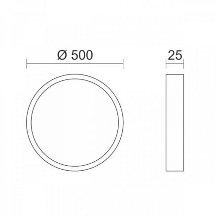 Πλαφονιέρα Οροφής LED 50W 3CCT Φ50 - Λευκό