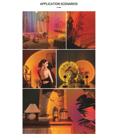 Cubalux Διακοσμητικό Φωτιστικό με Φωτισμό RGB Sunset LED Μαύρο