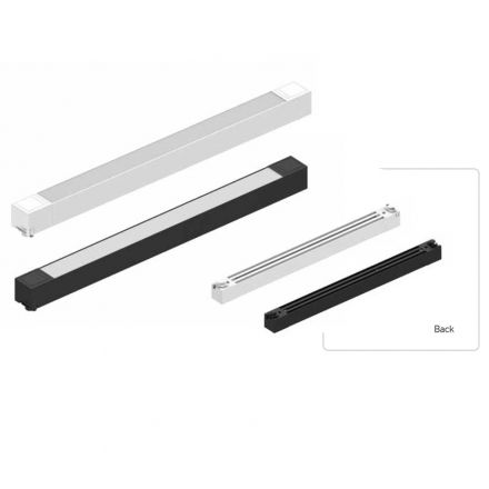 InLight Γραμμικό φωτιστικό LED 35W 3000K για μονοφασική ράγα σε λευκή απόχρωση D:47,8cmX3,3cm (T02701-WH)
