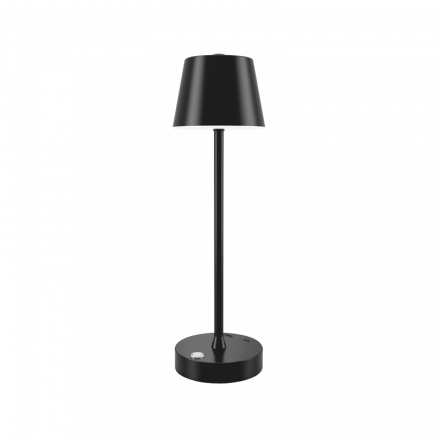 InLight Tahoe Rechargeable LED 2W 3CCT Touch Table Lamp Black D38cmx11cm (80100210)