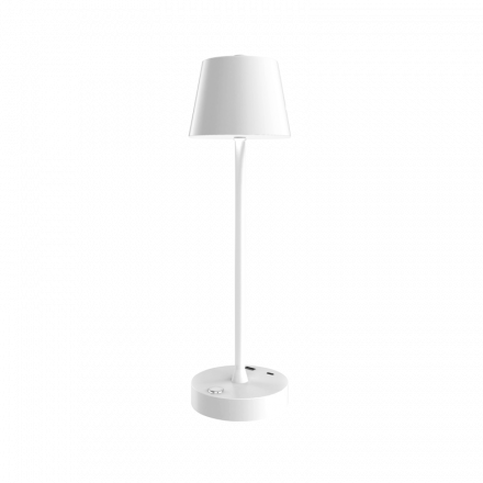 InLight Tahoe Rechargeable LED 2W 3CCT Touch Table Lamp White D:38cmx11cm (80100220)