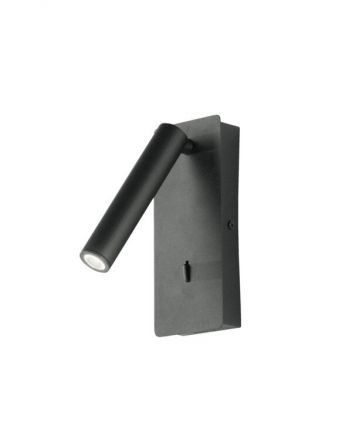 Απλίκα Σποτ LED 3W Με USB Telescope Μαύρο