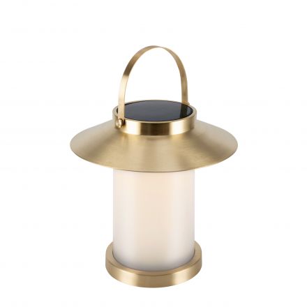 Ηλιακό Επίτοιχο Φωτιστικό Temple To-Go 30 LED 2W Brass IP54