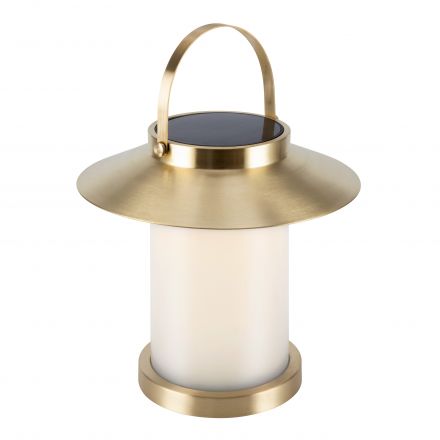 Ηλιακό Επίτοιχο Φωτιστικό Temple To-Go 35 LED 3W Brass IP54
