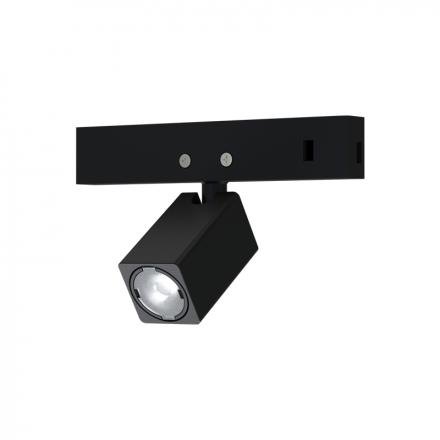 ACA Mini Τετράγωνο Μαγνητικό Spot LED 24V DC 1W 4000K 85LM 24° RA90 Μαύρο