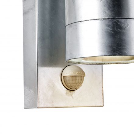Επίτοιχο Φωτιστικό 1xGU10 Tin Maxi Sensor Γαλβανισμένο Ατσάλι-Γυαλί