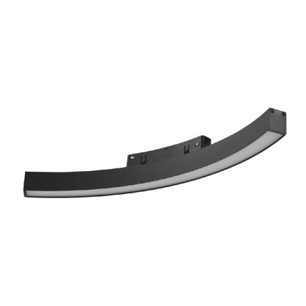 InLight Γραμμικό Φωτιστικό LED 12W 3CCT για Curved Μαγνητική Ράγα Μαύρο D:34x2,2x2,5cm (TMC0021-Black)