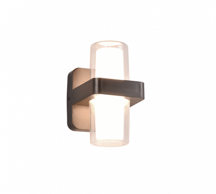 Trio Lighting Απλίκα LED 2x3.5W LIMEIRA Πλαστική Μαύρη IP44