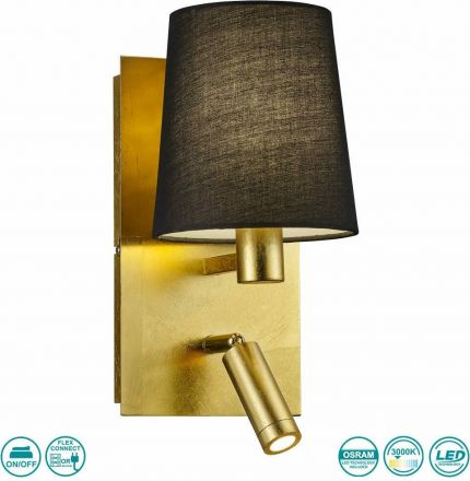 Trio Lighting Απλίκα LED 3.1W+1xE14 Μεταλλική MARRIOT