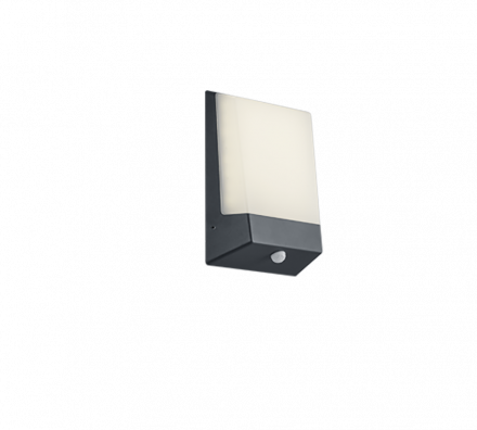Trio Lighting Απλίκα LED 9W KASAI Ανθρακί IP54 Με Αισθητήρα Μέρας-Νύχτας