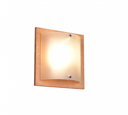 Trio Lighting Απλίκα Τοίχου LED 1xE27 PALI Ξύλο/Γυαλί