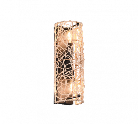 Trio Lighting Απλίκα Τοίχου LED 2xE14 LOVIS Rattan