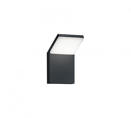 Trio Lighting Απλίκα Τοίχου LED 8W PEATrio Lighting Ανθρακί IP54