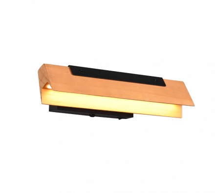 Trio Lighting Απλίκα Τοίχου LED 9W KERALA Ξύλο/Μέταλλο 