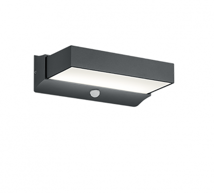 Trio Lighting Απλίκα Τοίχου CUANDO LED 14W IP65 Με Αισθητήρα Κίνησης