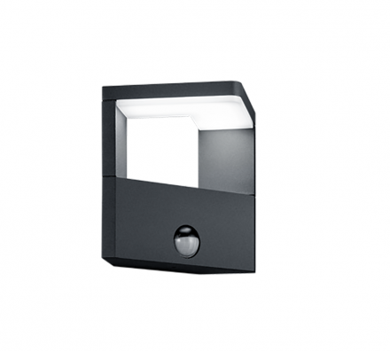 Trio Lighting Απλίκα Τοίχου GANGES LED 9W Με Αισθητήρα Κίνησης IP54