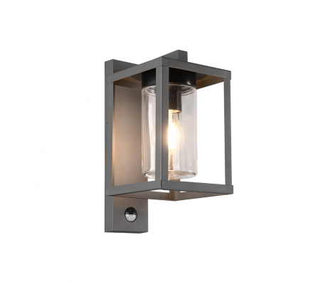 Trio Lighting Απλίκα Τοίχου Με Αισθητήρα Κίνησης LUNGA 1xE27 LED IP44