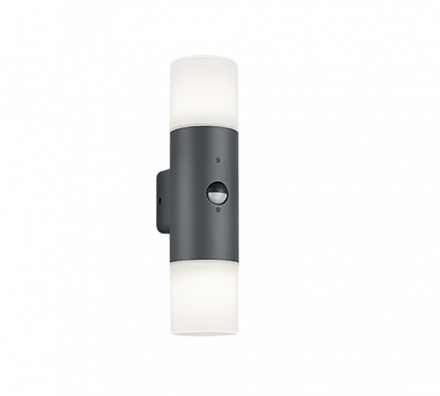 Trio Lighting Απλίκα Τοίχου Up-Down HOOSIC LED 1xE27 IP44 Με Αισθητήρα Κίνησης
