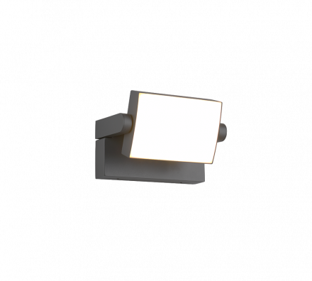 Trio Lighting Επίτοιχη Απλίκα LED 10W 3000K KANSAS Ανθρακί IP54