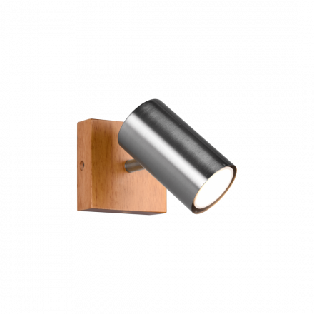 Trio Lighting Επίτοιχο Σποτ LED 1xGU10 MARLEY Ξύλο/Μέταλλο