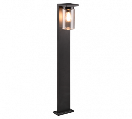 Trio Lighting Φωτιστικό Κολωνάκι LED 1xE27 ARDILA Μαύρο Ματ IP44 Daylight Sensor