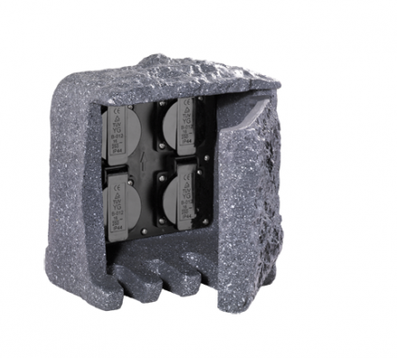 Trio Lighting Garden Τετραπλή Εξωτερική Πρίζα Ρεύματος Κήπου IP44
