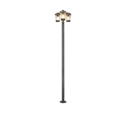 Trio Lighting Κολώνα Φανάρι 2.2m CAVADO 1xE27 LED IP44
