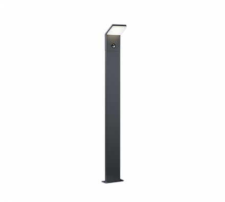 Trio Lighting Κολωνάκι Κήπου LED 8W PEATrio Lighting Ανθρακί IP54 Με Αισθητήρα Κίνησης 100cm