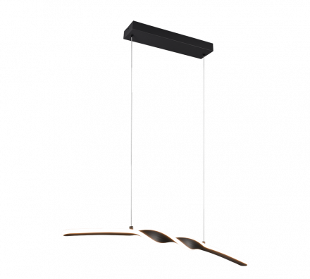 Trio Lighting Κρεμαστό Φωτιστικό LED 18W 4000K GINKO Μαύρο Ματ Μέταλλο